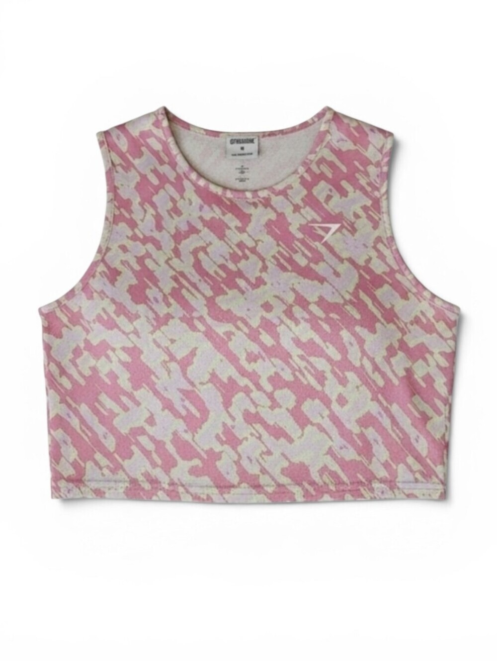 Gymshark Training Crop Tank In Pink Print Women's Size Medium